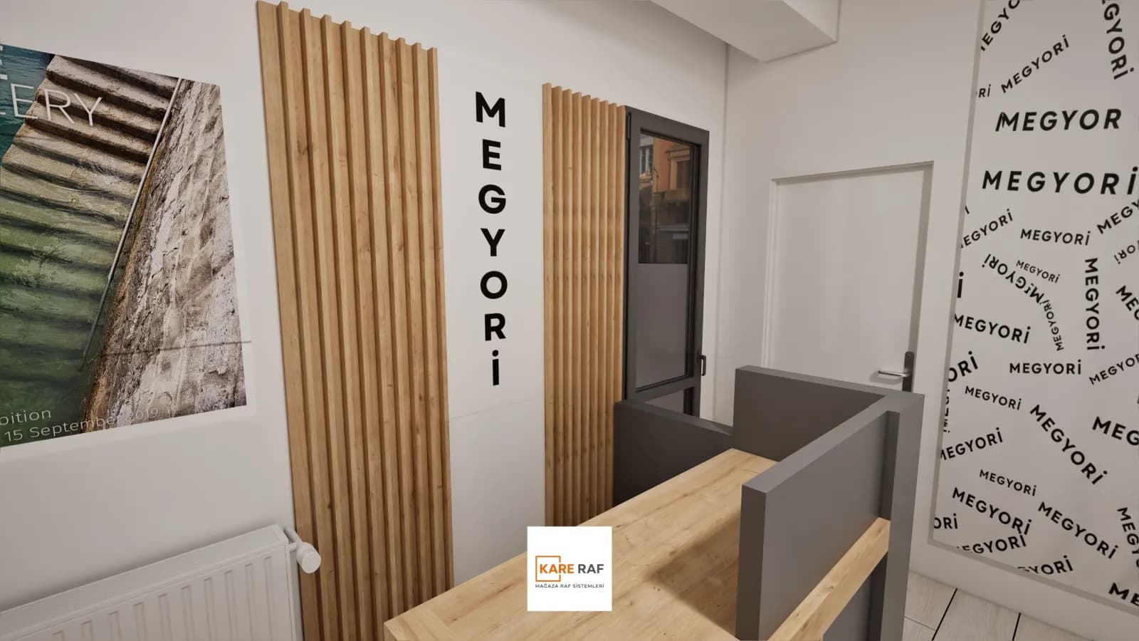 Megyori ofis katı iç mekan tasarımı ve raf sistemleri Ataşehir 3D görselleştirme — Kare Raf (2)
