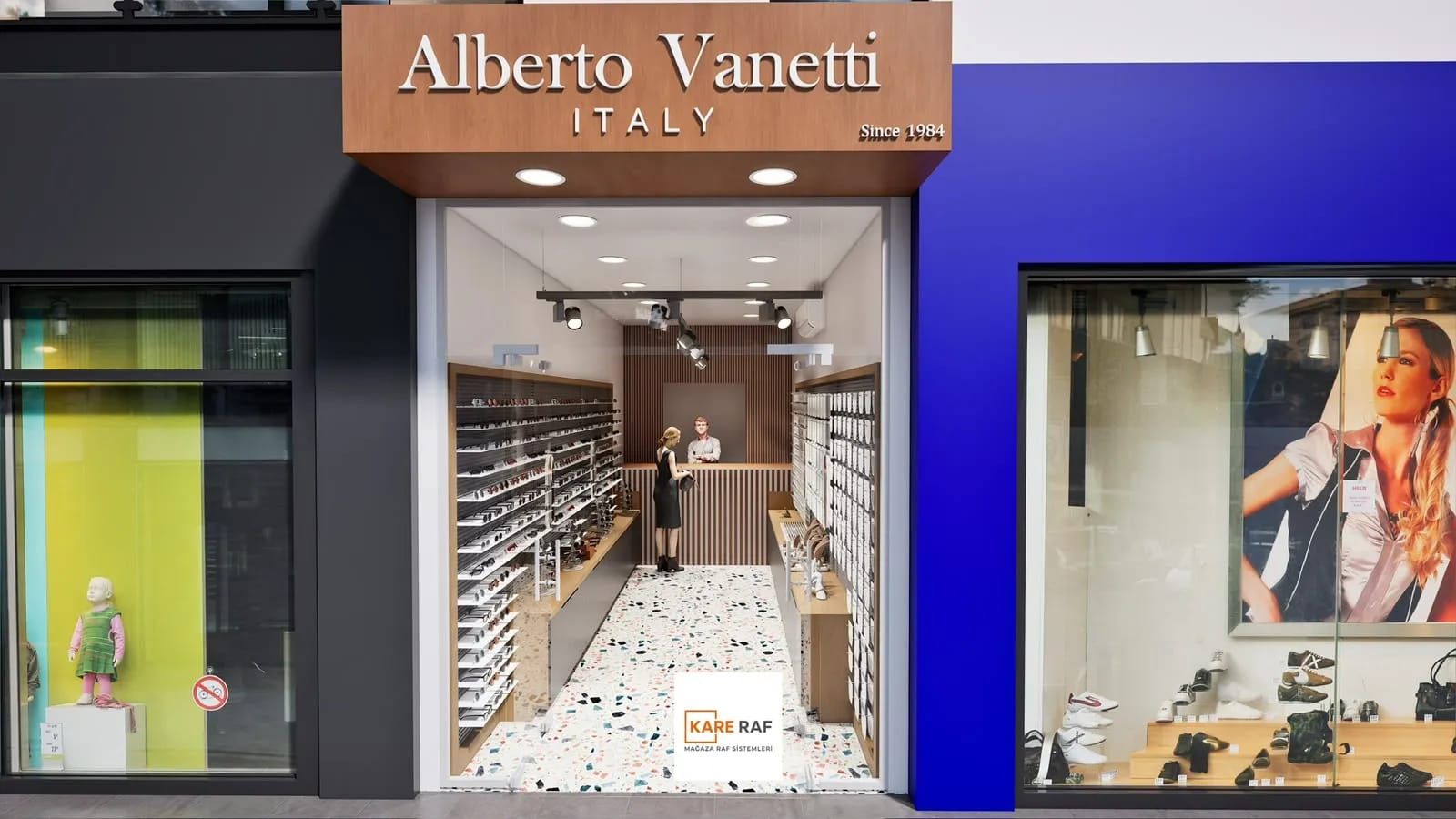 Rayonnage pour magasins d'optique et de lunetterie